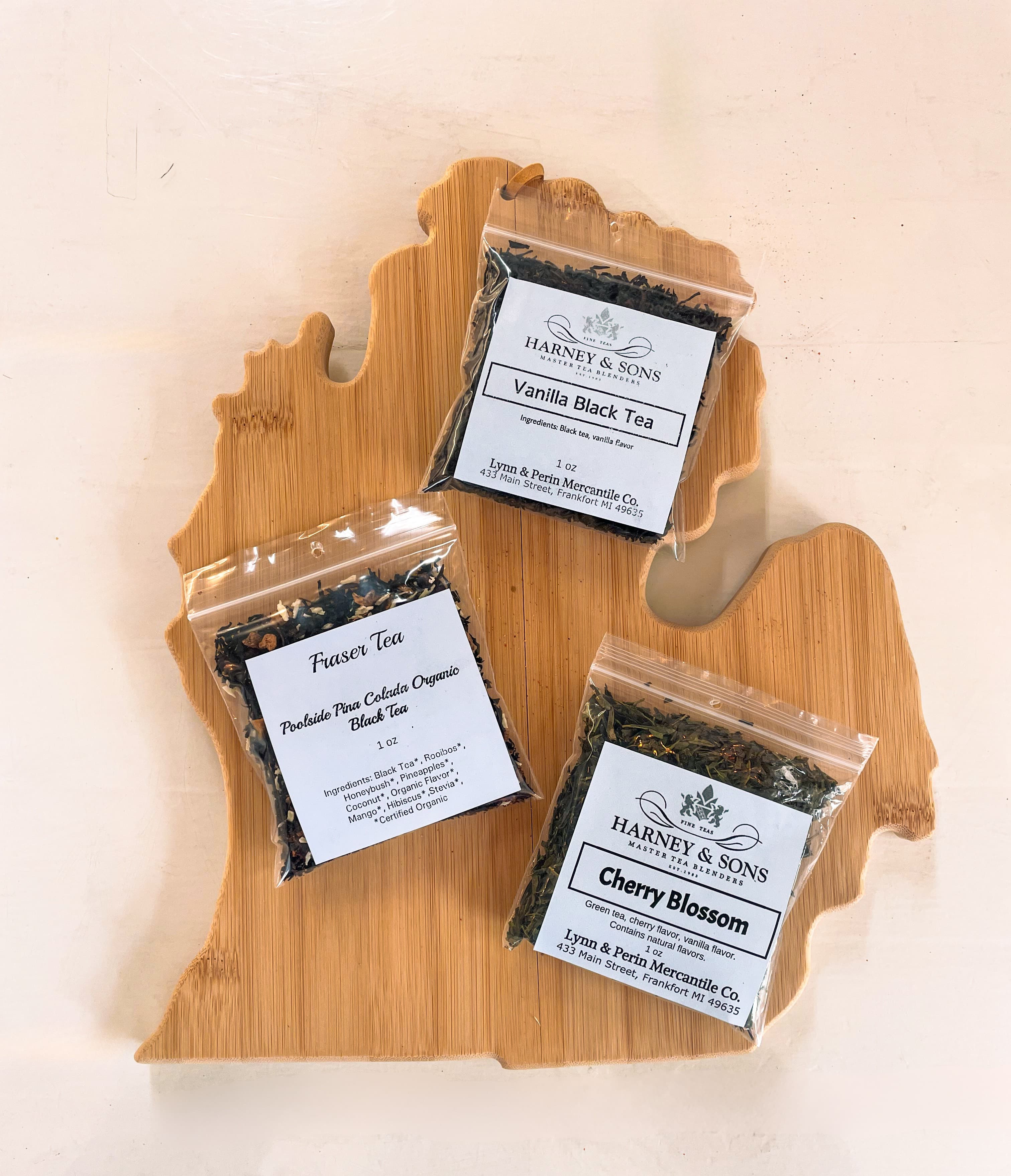 Fine loose-leaf teas from Harney & Son and Fraiser Tea at Frankfort Spice & Oil